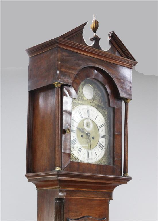 William Hildrith, Bristol. A George III inlaid mahogany eight day longcase clock, 7ft 9in.